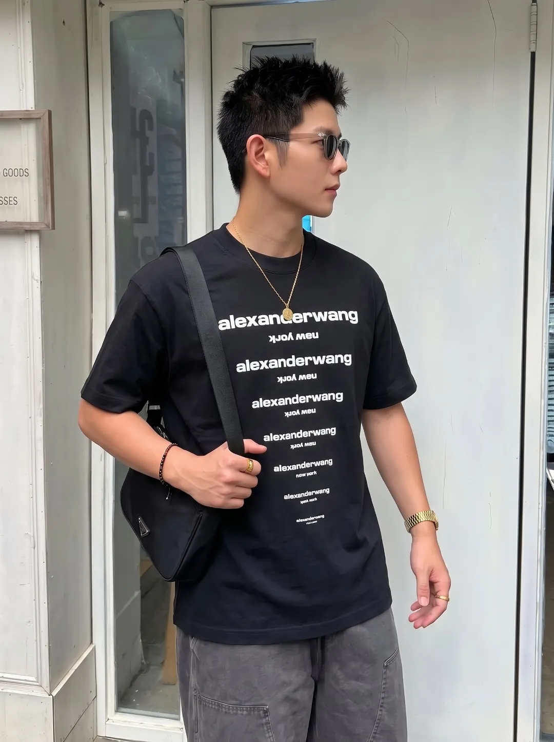 [AIexander Wang ] 2026FW T Premium 26s ：Black White Green Size：S M L XL 2XL
